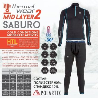 Термобелье Sprut Saburo Thermal Mid Layer 2 Wear -30°С