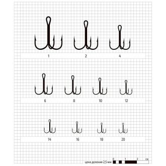 Крючки тройные Kujira серия 536 BNR (10шт)