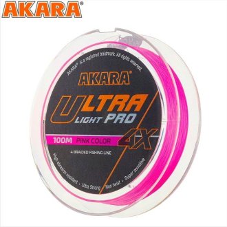 Шнур Akara Ultra Light PRO 4Х Pink 100