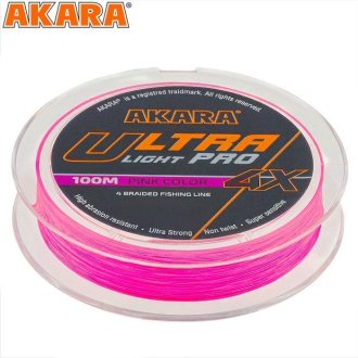 Шнур Akara Ultra Light PRO 4Х Pink 100