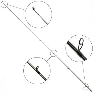 Хлыст для спиннинга Akara SL1001 Black Shadow 702MLF 210 (3,5-10,5)