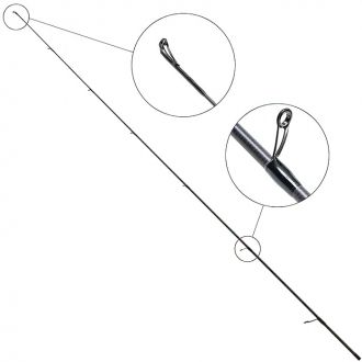 Хлыст угольный для спиннинга Akara Teuri S802M 244 (8-24,5)