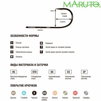 Крючки Maruto серия 7012 Br (10шт)