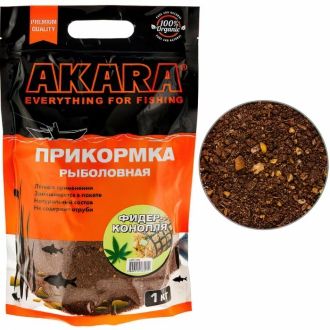 Прикормка Akara Premium Organic 1000 Фидер-Конопля