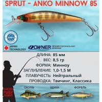 Воблер Sprut Anko Minnow 85SP